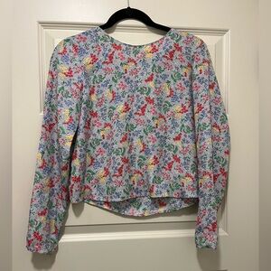 Zara Basics Floral Crop Top